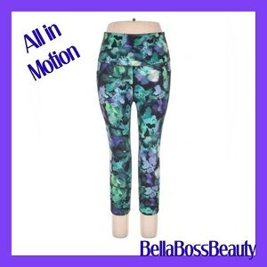 All In Motion Womens Capri Leggings Purple Smoke size Large Ultra High Rise NW0T